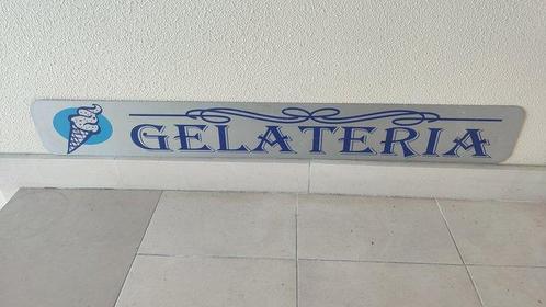 Plaque - Aluminium ijzeren ijszaak, Antiek en Kunst, Antiek | Wandborden en Tegels