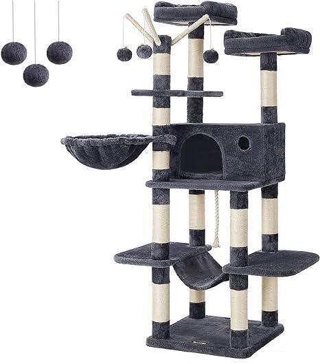 Krassende post xxl krassenpost 164 cm rookgrijs, Dieren en Toebehoren, Katten-accessoires, Nieuw, Ophalen of Verzenden