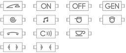Bticino Living Light Wit Etiket Set Met Symbolen -, Bricolage & Construction, Électricité & Câbles, Envoi