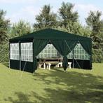 vidaXL Partytent Groen en Wit 400 x 400 x 266 cm Polyester, Verzenden, Nieuw