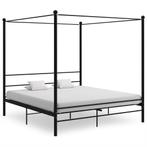 vidaXL Hemelbedframe metaal zwart 180x200 cm, Huis en Inrichting, Slaapkamer | Bedden, Verzenden, Nieuw
