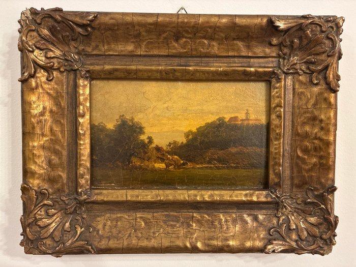 Adolf Heinrich Lier (1826-1882) - Landscape - Kloster Weyarn, Antiquités & Art, Art | Peinture | Classique