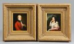 European school (XIX), signed A. Mortimer - Pair of, Antiek en Kunst