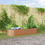 vidaXL Verhoogde plantenbak Bruin 240 x 80 x 44 cm Staal, Verzenden, Nieuw