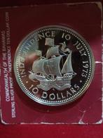 Bahamas. 10 Dollars 1973  Independence 10 July Silver