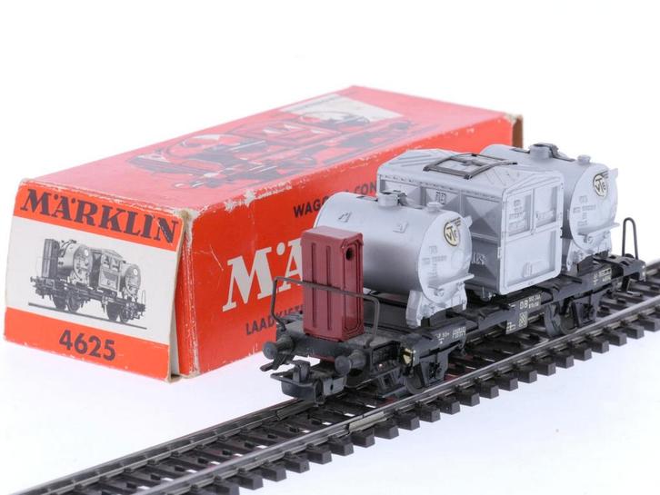 Schaal H0 Märklin 4625 BTmms 50 Container wagon van de DB.., Hobby en Vrije tijd, Modeltreinen | H0, Wisselstroom, Analoog, Gebruikt