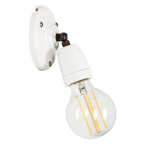 Wandlampen Wandlamp Esther wit Keramiek E27 fitting klassiek, Huis en Inrichting, Lampen | Wandlampen, Verzenden