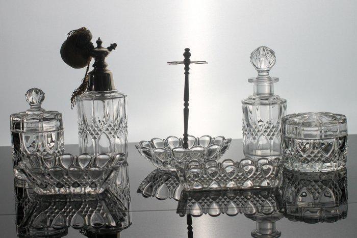 Art Deco Toiletset (7) - Val Saint Lambert - Glas -, Antiek en Kunst, Kunst | Designobjecten