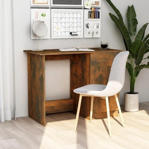 vidaXL Bureau 100x50x76 cm bewerkt hout gerookt eikenkleurig, Huis en Inrichting, Bureaus, Nieuw, Verzenden