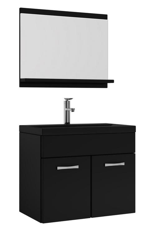 Badkamermeubel Montreal Set 02 60 x 35 cm Mat Zwart, Maison & Meubles, Salle de bain | Meubles de Salle de bain, Envoi