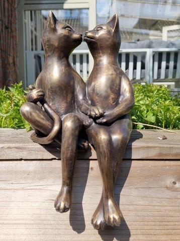 Figurine - Cats in love - Bronze