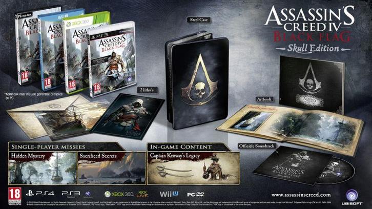 Assassins Creed IV Black Flag-Skull Edition (PlayStation 3), Games en Spelcomputers, Games | Sony PlayStation 3, Ophalen of Verzenden