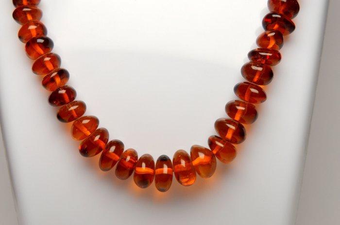 Barnsteen - Baltic Natuurlijk Oranje Amber - Halsketting, Collections, Minéraux & Fossiles