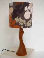 Vintage wood table lamp/shadow Missoni fabric - Lampe de