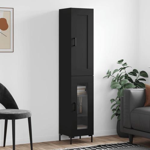 vidaXL Hoge kast 34,5x34x180 cm bewerkt hout zwart, Huis en Inrichting, Kasten | Dressoirs, Nieuw, Verzenden