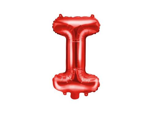 Folie Ballon Letter I Rood Leeg 35cm, Hobby en Vrije tijd, Feestartikelen, Nieuw, Verzenden