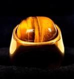 Œil de tigre - Irisation chatoyante - Cabochon - Chevalière, Verzamelen, Mineralen en Fossielen