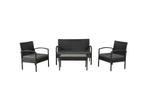 Veiling - Loungeset Trinidad - Polyrotan - Donkergrijs, Tuin en Terras, Nieuw