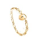 9 Karaat fantasieschakel armband met hart slot, Ophalen of Verzenden