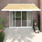 vidaXL Luifel uittrekbaar 3x2,5 m stof en aluminium geel en, Tuin en Terras, Verzenden, Nieuw