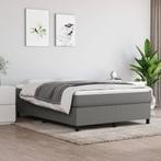 vidaXL Sommier à ressorts de lit Gris foncé 140x200 cm Tissu