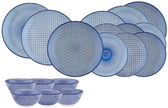 2dekans | Service Les essentiels - 18 stuks - Donker blauw, Huis en Inrichting, Keuken | Servies, Ophalen of Verzenden