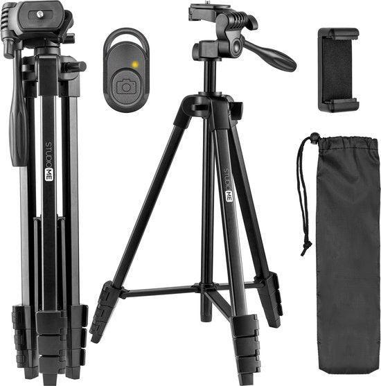 2dekans | Studio ME Telefoon Statief - 136 cm - Tripod, Audio, Tv en Foto, Fotografie | Statieven en Balhoofden, Ophalen of Verzenden