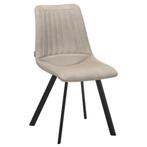 Stoelen | PLUTO | Microvezel/Metaal | Sand | Zwarte Poten |, Zakelijke goederen, Verzenden, Nieuw in verpakking