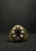 Sans Prix de Réserve - Bague - 18 carats Or jaune Grenat -, Handtassen en Accessoires, Ringen, Nieuw