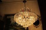 Lustre - Laiton nickelé - Luminaires en cristal antiques