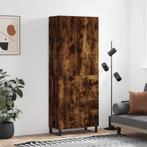 vidaXL Hoge kast 69,5x34x180 cm bewerkt hout gerookt, Huis en Inrichting, Kasten | Dressoirs, Nieuw, Verzenden