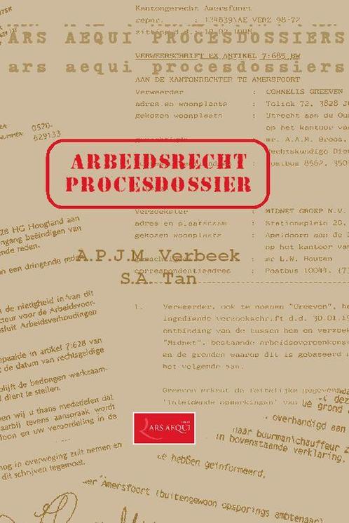 Arbeidsrecht procesdossier 9789069165684 A.P.J.M. Verbeek, Boeken, Wetenschap, Gelezen, Verzenden