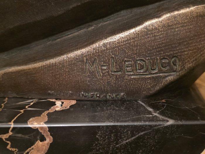 M. Leducq - Statue, Pantera in agguato - 24 cm - Marbre,, Antiquités & Art, Art | Objets design