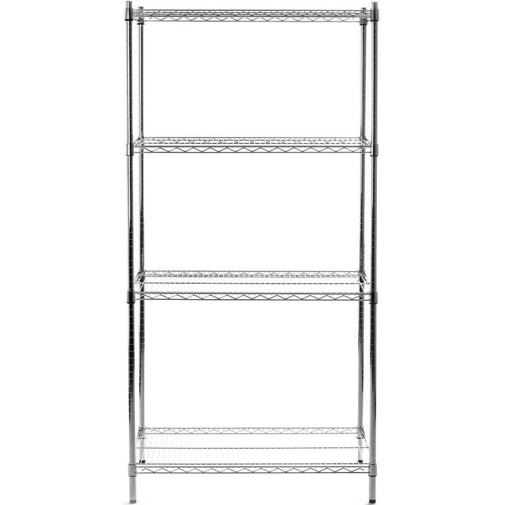 Opbergrek | Verchroomd | 4 Schappen (Verstelbaar) | Extra, Zakelijke goederen, Horeca | Keukenapparatuur, Nieuw in verpakking