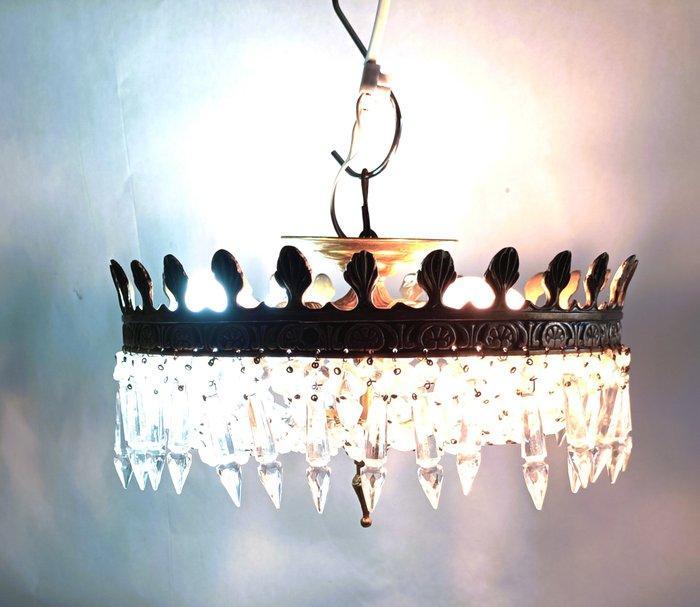 Plafondlamp - Ø33 Oostenrijks kristal - Bergkristal, Brons, Antiek en Kunst, Curiosa en Brocante