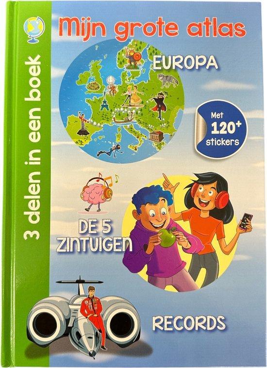 Mijn Grote Atlas Europa - 5 Zintuigen Records - 120+, Livres, Livres Autre, Envoi