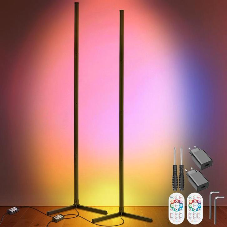 tectake LED-vloerlamp Spectra, 16 miljoen kleuren, 200+ lich, Huis en Inrichting, Lampen | Overige, Verzenden