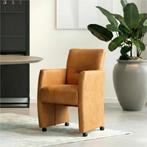 Leren eetkamerstoel Pleasure - Kenia Cognac (cognac) - Met, Huis en Inrichting, Stoelen, Eigentijds, Modern, Bruin, Nieuw, Leer