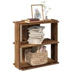 vidaXL Boekenkast 3-laags 60x30x60 cm bewerkt hout oud, Huis en Inrichting, Verzenden, Nieuw