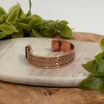 Koperen gezondheids-klemarmband met 2 magneten, Ophalen of Verzenden, Nieuw