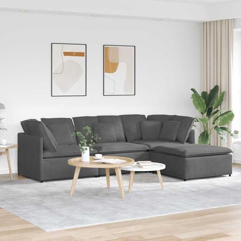 vidaXL Modulaire bank met voetenbank&kussens corduroy stof, Huis en Inrichting, Zetels | Zetels, Nieuw, Verzenden