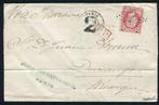 Frankrijk 1867 - Schitterende en zeldzame brief uit Parijs