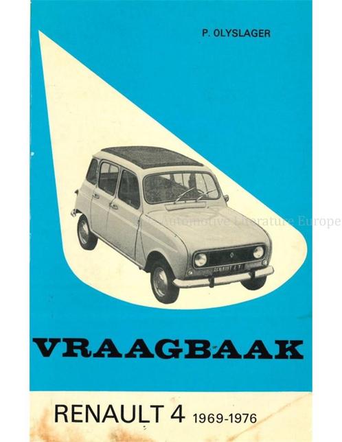 1966 - 1968 RENAULT 4 VRAAGBAAK NEDERLANDS, Auto diversen, Handleidingen en Instructieboekjes