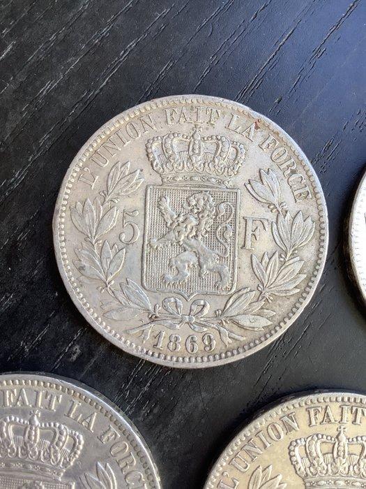 België. Leopold II. 5 Francs 1869-1876 (Zonder Minimumprijs), Postzegels en Munten, Munten | Europa | Niet-Euromunten