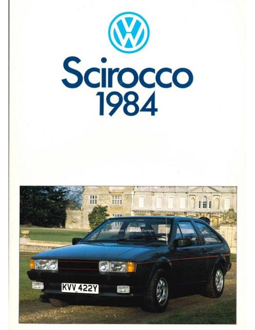 1984 VOLKSWAGEN TEAM SCIROCCO BROCHURE NEDERLANDS, Livres, Autos | Brochures & Magazines