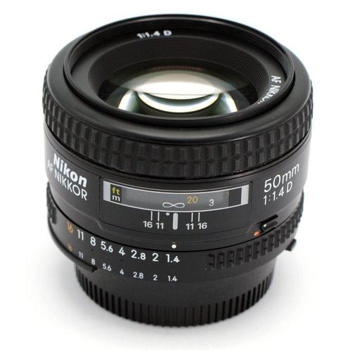 Nikon AF 50mm f/1.4 D met doos en filter | Prime lens, Audio, Tv en Foto, Fotocamera's Digitaal