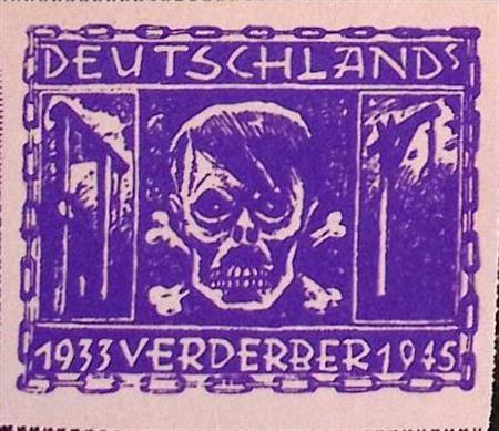Oostenrijkse 1946 Anti-Fascistische postzegel: doodshoofd..., Verzamelen, Militaria | Algemeen, Verzenden
