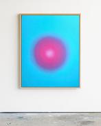 Sven Pels - Pink on Blue - Abstract Modern Art