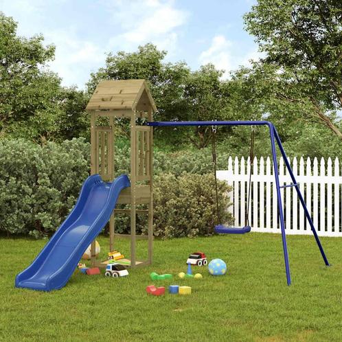 vidaXL Speelhuis geïmpregneerd grenenhout, Kinderen en Baby's, Speelgoed | Buiten | Speeltoestellen, Nieuw, Verzenden