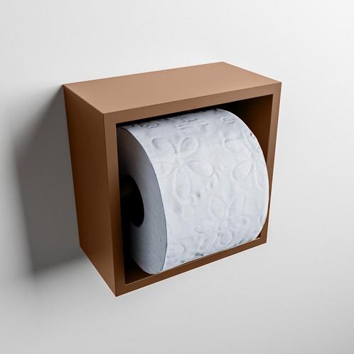 MONDIAZ Easy Toiletrolhouder CUBE 160 solid surface, Doe-het-zelf en Bouw, Sanitair, Overige typen, Nieuw, Ophalen of Verzenden
